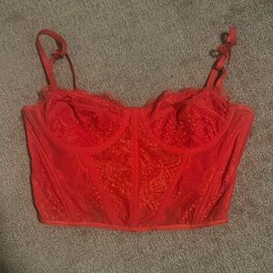 Red Corset Top Size M